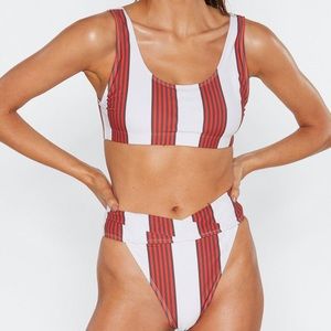 Nasty Gal Stripped Bikini